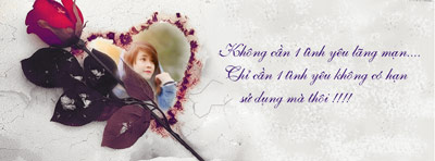 Ghép ảnh bìa facebook trái tim tình yêu
